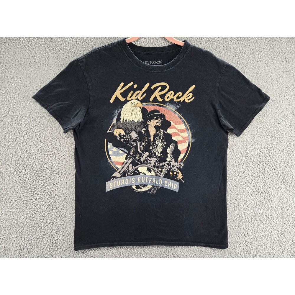 Kid Rock Shirt Mens Large Sturgis Buffalo Chip 2021 Double Side Graphic Band Tee